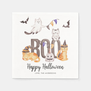 Boo Niedlich Happy Halloween Katzen Geister Kid's  Serviette