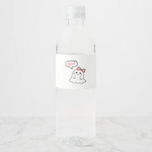 Boo! Niedliche Boo-Minimalreinigung Wasserflaschenetikett