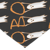 Boo! niedliche Gespenster modern schwarz, orange H Kurzer Tischläufer (Ecke)