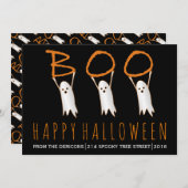 Boo! niedliche Gespenster moderner Happy Halloween (Vorne/Hinten)