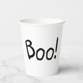 Boo niedliche handschriftliche Typografie Hallowee Pappbecher (Rückseite)