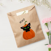 BOO! Niedliche Katze in einem Kürbisklotz Geschenktütchen (Versiegelt)