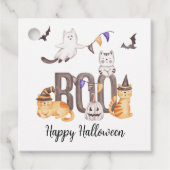 Boo Niedliche Katzen Frohe Halloween Geister Kid's Geschenkanhänger (Vorderseite)