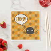 Boo!, niedliche Spinne & Spinne - Web gemustert Serviette (Beispiel)