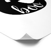 Boo. Niedlicher Schwarz-weißer Geist. Halloween-Pa Poster (Ecke)