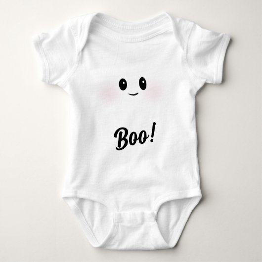 Boo! Niedliches Baby-Ghost-Kostüm Baby Strampler (Vorderseite)
