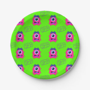 Boo! Niedliches Funny Spookoky Monsters Halloween Pappteller