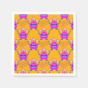 Boo! Niedliches Funny Spookoky Monsters Halloween Serviette