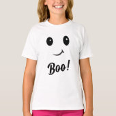 Boo! Niedliches Geisterkostüm T-Shirt (Vorderseite)