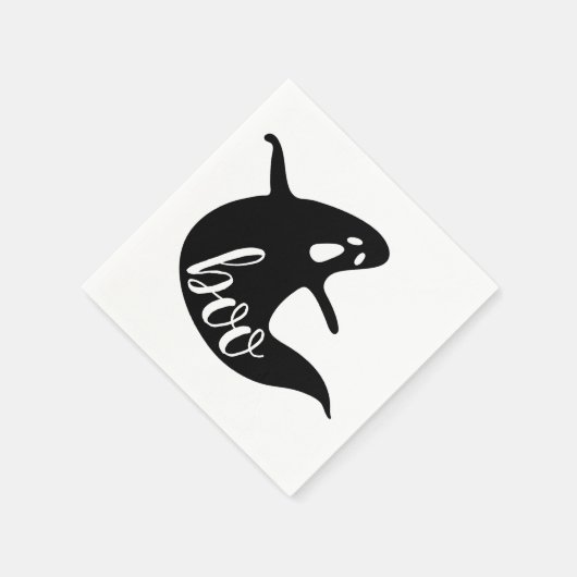 Boo. Niedliches Ghost-Halloween-Party in Schwarzwe Serviette (Ecke)