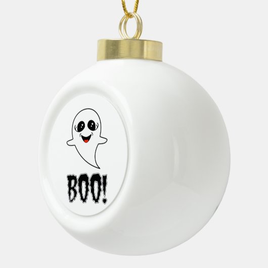 Boo! Niedliches Halloween von Lucas Retro Classic Keramik Kugel-Ornament (Rechts)