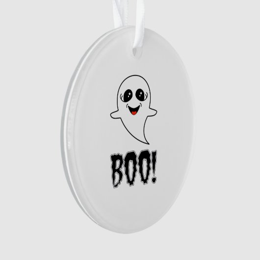 Boo! Niedliches Halloween von Lucas Retro Classic Ornament (Vorderseite)