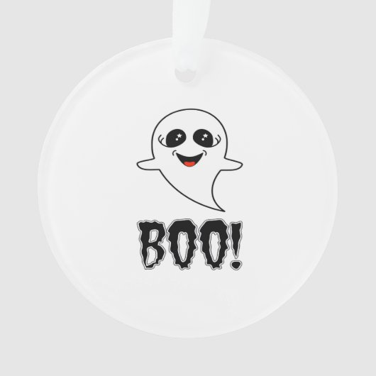 Boo! Niedliches Halloween von Lucas Retro Classic Ornament (Vorderseite)
