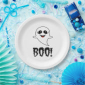 Boo! Niedliches Halloween von Lucas Retro Classic Pappteller (Party)