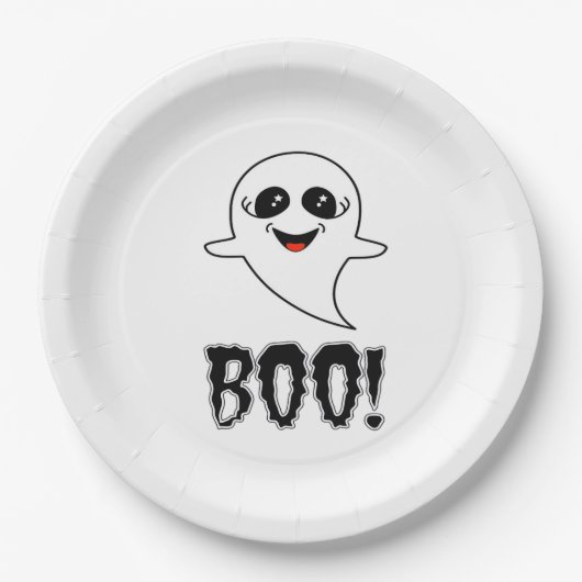 Boo! Niedliches Halloween von Lucas Retro Classic Pappteller (Vorderseite)