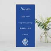 Boo Octopus Blue Kids Baby Dusche Programm (Stehend Vorderseite)