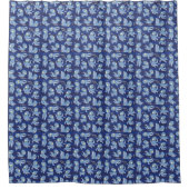 Boo Octopus Blue Kids Bekleidung & Dekoration Duschvorhang (Vorderseite)