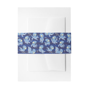Boo Octopus Blue Kids Bekleidung & Dekoration Einladungsbanderole