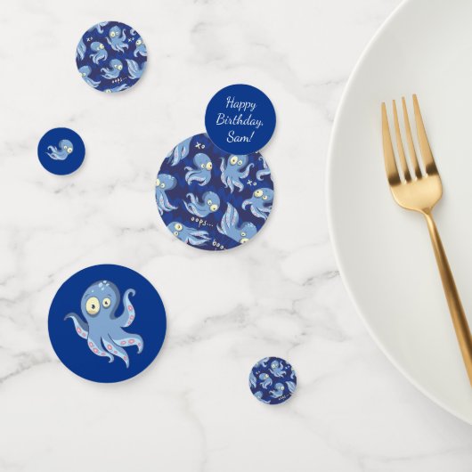 Boo Octopus Blue Kids Bekleidung & Dekoration Konfetti (Gruppe)