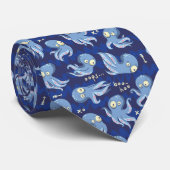 Boo Octopus Blue Kids Bekleidung & Dekoration Krawatte (Gerollt)