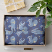 Boo Octopus Blue Kids Bekleidung & Dekoration Seidenpapier (Geschenk)