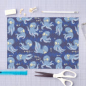 Boo Octopus Blue Kids Bekleidung & Dekoration Seidenpapier (Handwerk)
