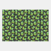 Boo Octopus Grüne Kinder Kleidung & Dekoration Geschenkpapier Set (Vorderseite 2)