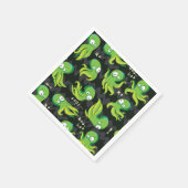 Boo Octopus Grüne Kinder Kleidung & Dekoration Serviette (Ecke)