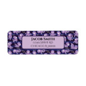 Boo Octopus Niedlich Lila Kids Rücksendeadresse (Vorne)