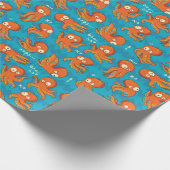 Boo Octopus Niedlich Multicolor Kids Bekleidung & Geschenkpapier (Ecke)