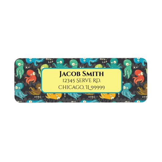 Boo Octopus Niedlich Multicolor Kinder Rücksendead (Vorne)