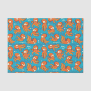 Boo Octopus Niedlich Orange Kids Bekleidung & Deko Seidenpapier