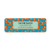 Boo Octopus Niedlich Orange Kids Rücksendeadresse (Vorne)