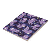 Boo Octopus Niedliche Lila Kinder Kleidung & Dekor Fliese (Seite)