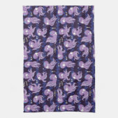 Boo Octopus Niedliche Lila Kinder Kleidung & Dekor Geschirrtuch (Vertikal)