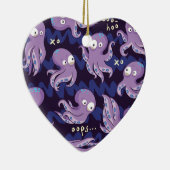 Boo Octopus Niedliche Lila Kinder Kleidung & Dekor Keramik Ornament (Rechts)