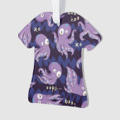 Boo Octopus Niedliche Lila Kinder Kleidung & Dekor Ornament (Vorderseite)