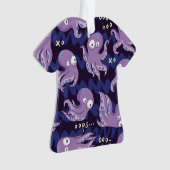 Boo Octopus Niedliche Lila Kinder Kleidung & Dekor Ornament (Vorderseite)