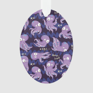Boo Octopus Niedliche Lila Kinder Kleidung & Dekor Ornament