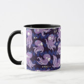 Boo Octopus Niedliche Lila Kinder Kleidung & Dekor Tasse (Links)
