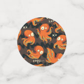 Boo Octopus Orange & Black Kids Kleidung & Dekorat Konfetti (Klein Vorderseite)