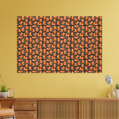 Boo Octopus Orange & Black Kids Kleidung & Dekorat Leinwanddruck (Insitu (Wohnzimmer))