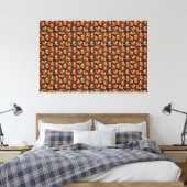 Boo Octopus Orange & Black Kids Kleidung & Dekorat Leinwanddruck (Insitu (Schlafzimmer))