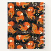 Boo Octopus Orange & Black Kids Kleidung & Dekorat Notizblock (Rückseite)