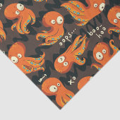 Boo Octopus Orange & Black Kids Kleidung & Dekorat Seidenpapier (Ausschnitt)