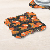 Boo Octopus Orange & Black Kids Kleidung & Dekorat Untersetzer (angewinkelt)