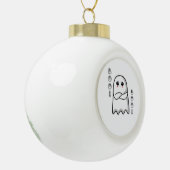 Boo Of Disapproval Classic Retro Keramik Kugel-Ornament (Links)