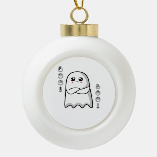 Boo Of Disapproval Classic Retro Keramik Kugel-Ornament (Vorderseite)