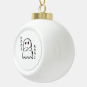 Boo Of Disapproval Classic Retro Keramik Kugel-Ornament (Rechts)