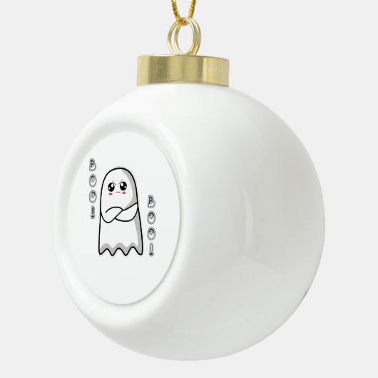 Boo Of Disapproval Classic Retro Keramik Kugel-Ornament (Rechts)